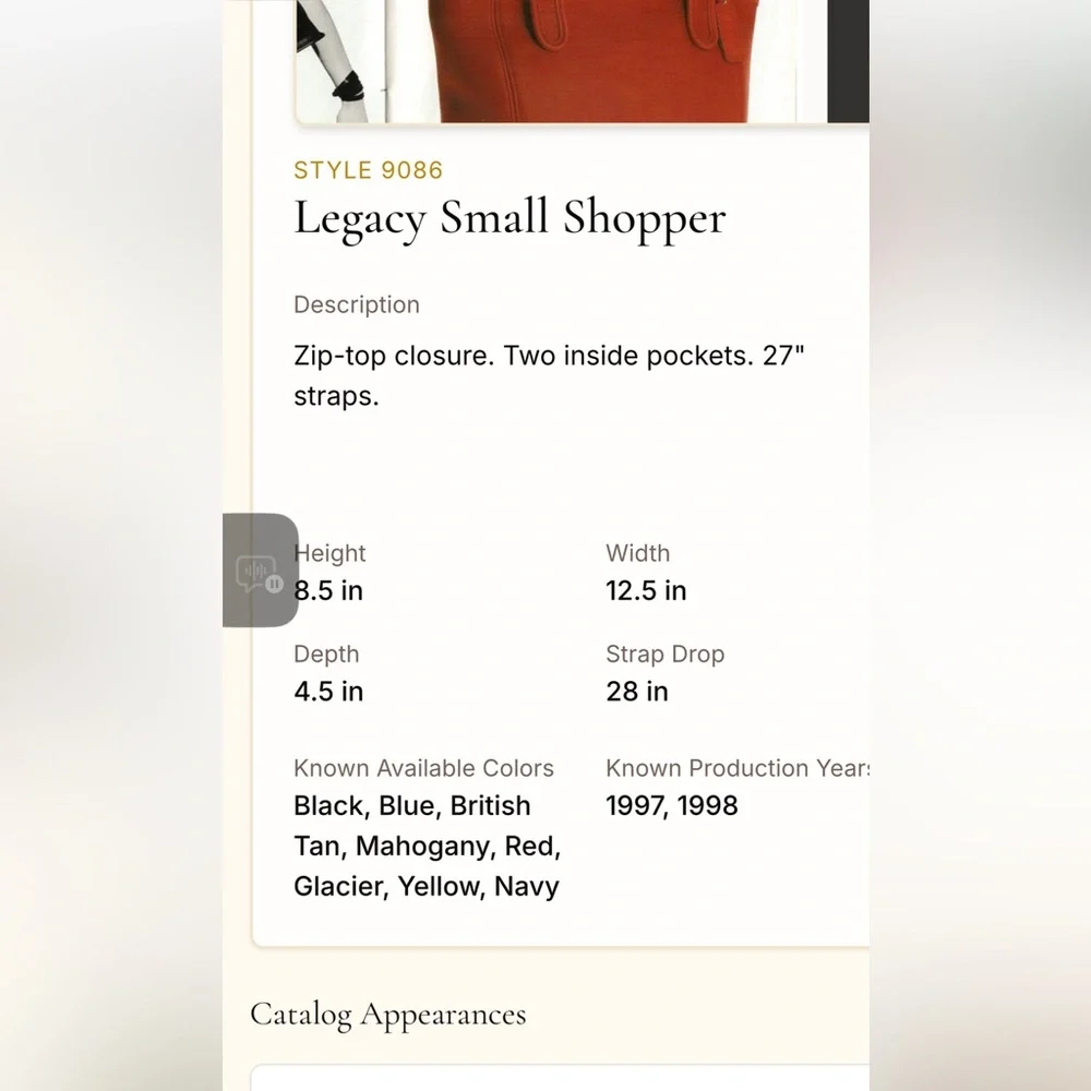 COACH Vintage Legacy Small Shopper Tote - Picture 16 of 17
